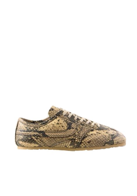 Sneakers con stampa serpente in beige Dries Van Noten - donna